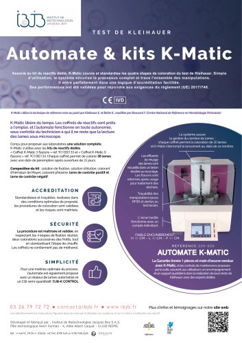 K-MATIC-Test de Kleihauer-Quantification foeto-maternelle