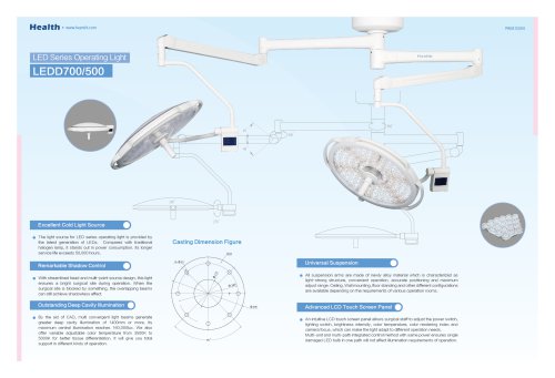 Health-Ceiling Surgery Light-LEDD500/700-Operating Room