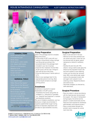 MOUSE INTRAVENOUS CANNULATION