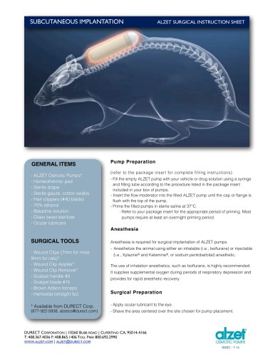 SUBCUTANEOUS IMPLANTATION