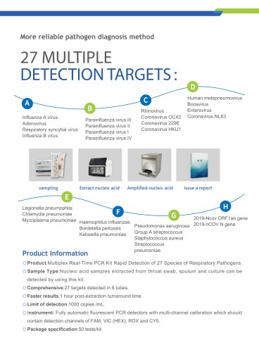 Multiplex Real-Time PCR Kit Rapid Detection of 27 Species of Respiratory Pathogens