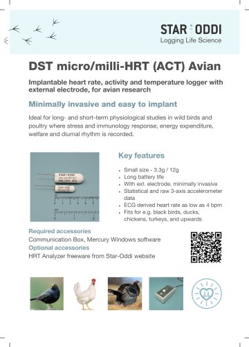 Avian Heart Rate and Activity Products