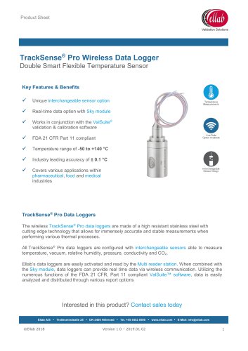 Double Smart Flexible Temperature Sensor