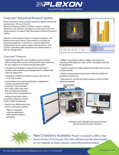 CineLyzer Behavioral Research System Data Sheet