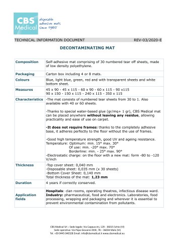 Decontaminating-mat