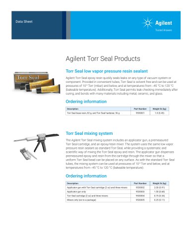 Agilent Torr Seal Products