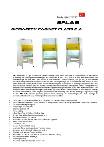 EFLM 120 Biosafety Cabinet