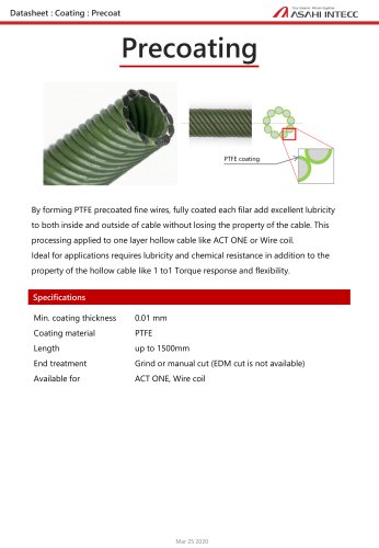 precoating tube