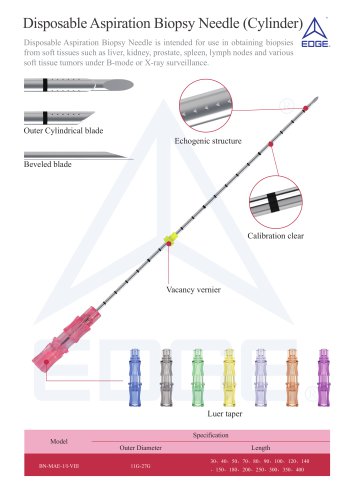 Disposable aspiration biopsy needle(Cylinder)