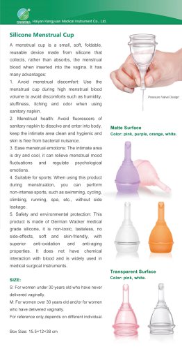 Silicone menstrual cup