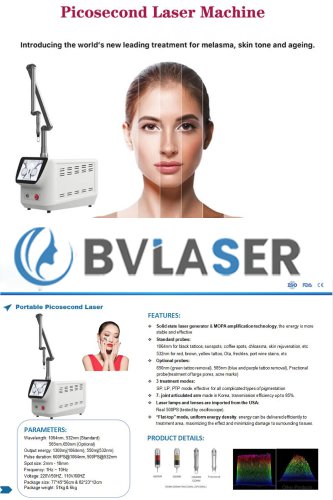 OEM picosecond laser portable. Bvlaser is a professional  picosecond laser tattoo removal machine manufacturer