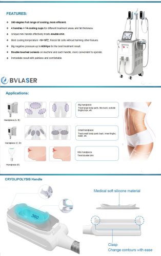 Professional cryolipolysis fat freezing machine. BVLASER body sculptor slimming machine