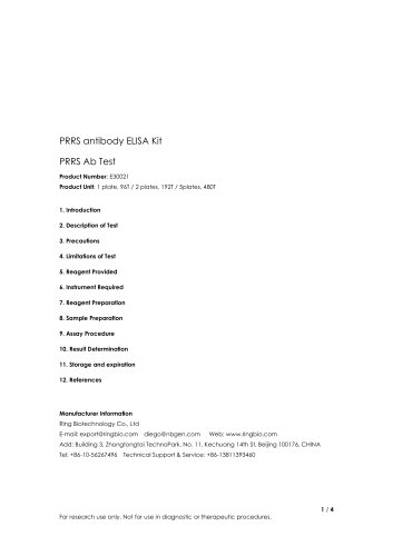 PRRS antibody ELISA Kit