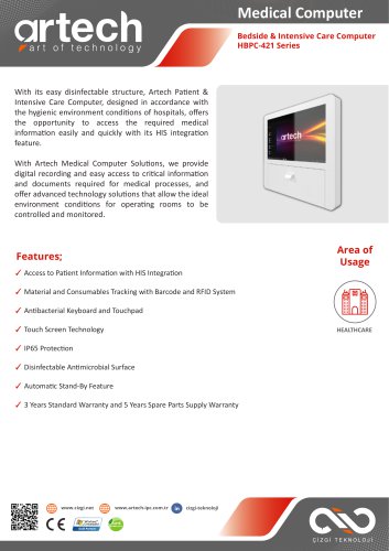 Bedside & Intensive Care Computer Datasheet