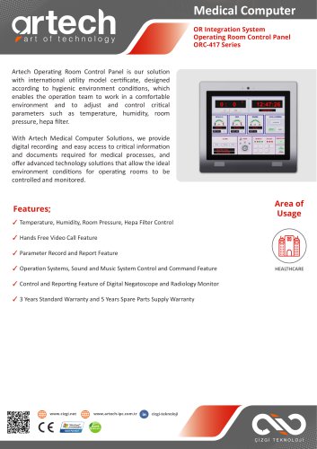 Operating Room Control Panel Datasheet