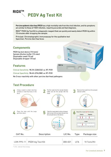 RIDX PEDV Ag Rapid Test Kit (LGM-PPG-11)