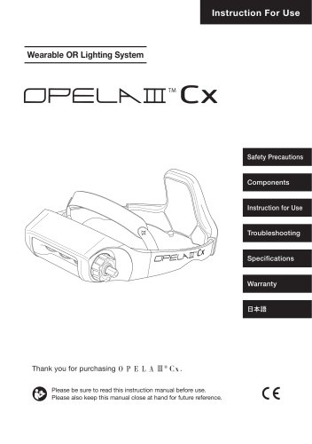 OPELAIII Cx Instructions Manual