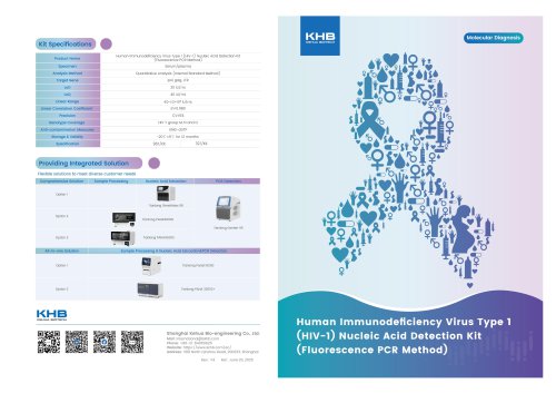 KHB Human Immunodeficiency Virus Type 1 (HIV-1) Nucleic Acid Detection Kit (Fluorescence PCR Method)