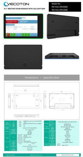 10-inch Meeting Tablet With LED Light ring RS1032