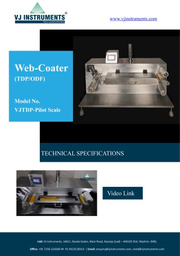 Web Coater/TDP & ODF MACHINE PILOT SCALE