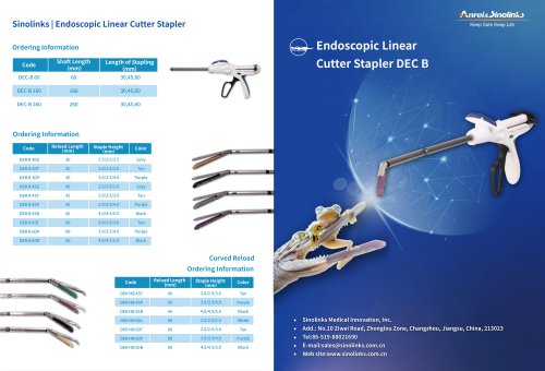 Linear surgical stapler DEC B