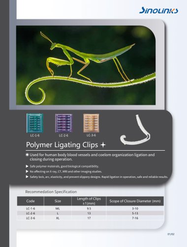 polymer ligating clips