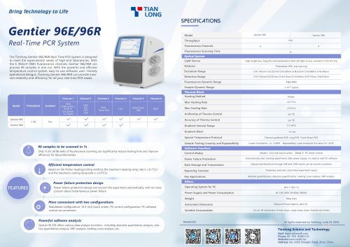 Tianlong Real-time PCR System-Gentier 96-Leaflet