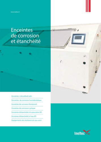 Enceintes de corrosion et étanchéité