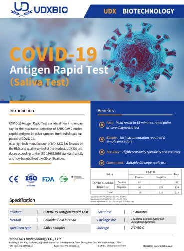 COVID-19 Antigen Rapid Test(Saliva Test)