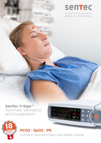 SenTec V-Sign™ Illuminate Ventilation and Oxygenation