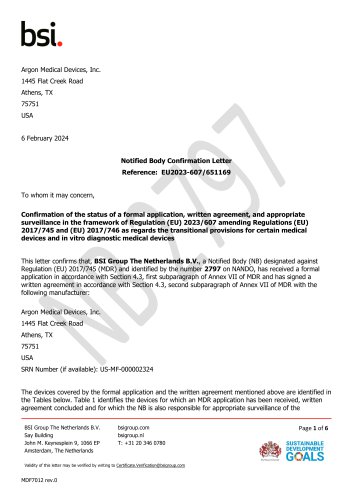 Notified Body Confirmation Letter – EU2023-607/651169