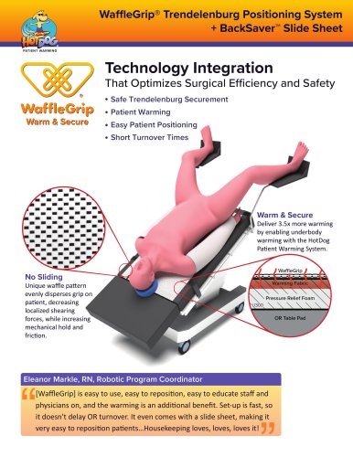 WaffleGrip® Trendelenburg Positioning System + BackSaver™ Slide Sheet