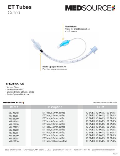 ET Tubes Cuffed