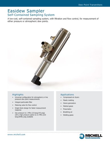 Easidew Sampler Self-Contained Sampling System