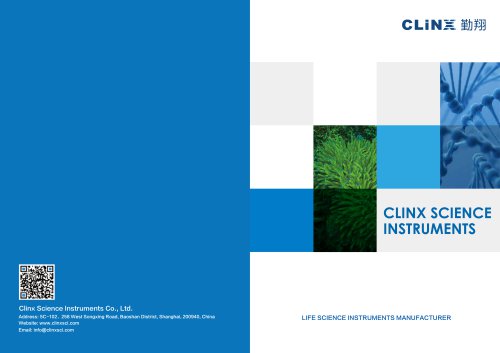 Clinx Science Product catalog