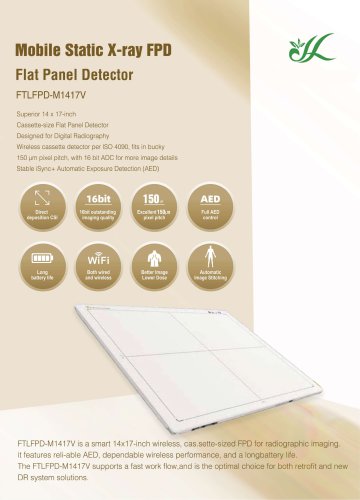 Fatali Medical Wireless Flat Panel Detector FTLFPD-1417X