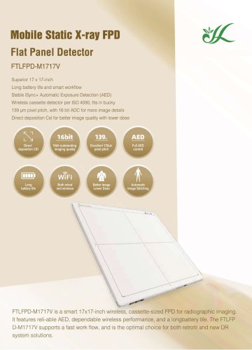 Fatali Medical Wireless Flat Panel Detector FTLFPD-M1717V