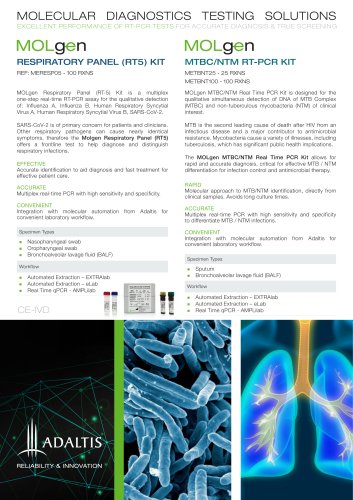 MOLgen Respiratory and Tuberculosis Panels