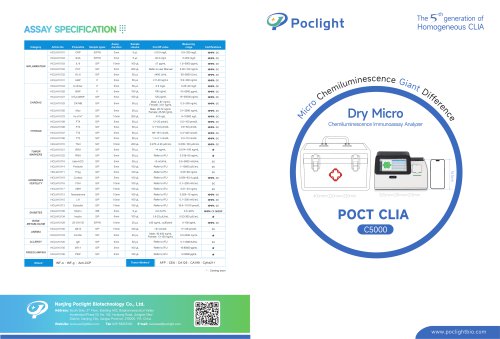 C5000 Dry Micro POCT CLIA analyzer and test kits