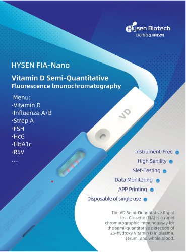 Vitamin D Semi-Quantitative Fluorescence Imunochromatography