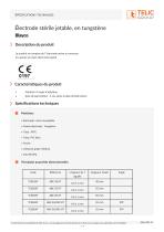 Electrode stérile jetable en tungstène - 1