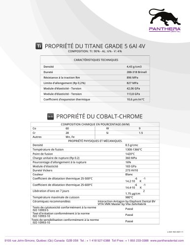 Specification sheet