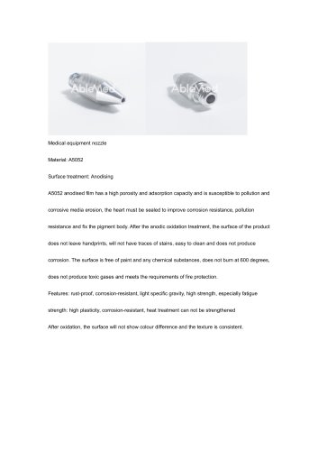 Medical equipment nozzle