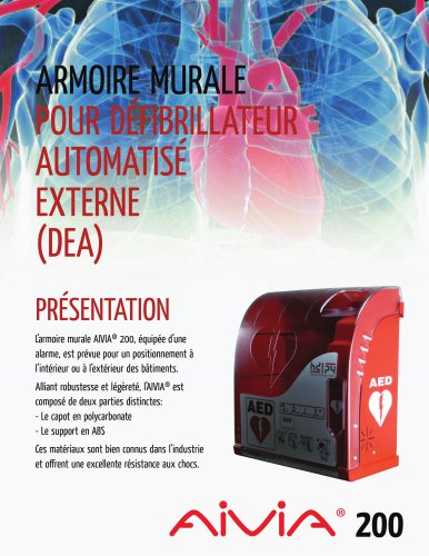 ARMOIRE MURALE POUR DÉFIBRILLATEUR AUTOMATISÉ EXTERNE (DEA)