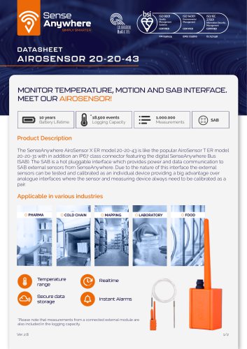 SenseAnywhere AiroSensor Model 20-20-43