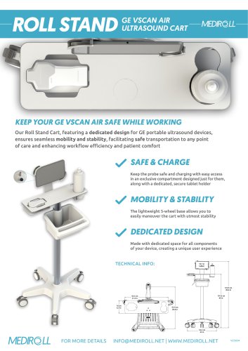 Mediroll GE Ultrasound Roll Stand