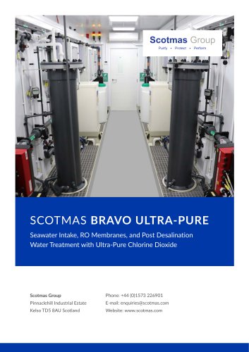 Seawater Intake, RO Membranes, and Post Desalination Water Treatment with Ultra-Pure Chlorine Dioxide