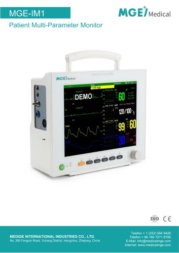 MGE-IM1 Patient Multi-Parameter Monitor Brochure - CE & ISO Certified