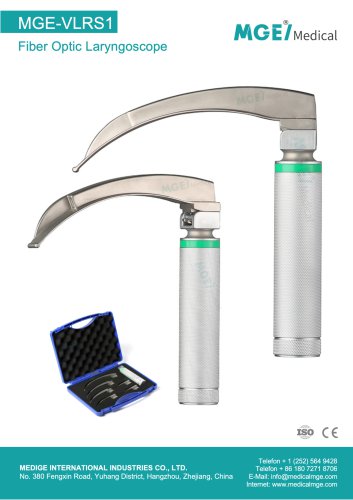 MGE-VLRS1 Fiber Optic Laryngoscope Brochure - CE & ISO Certified