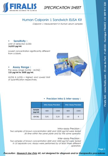 Human Calponin 1 Sandwich ELISA Kit